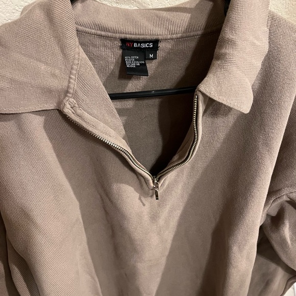 Men’s NY BASIC EDITIONS Gray Crewneck Sweater Medium - Picture 3 of 7